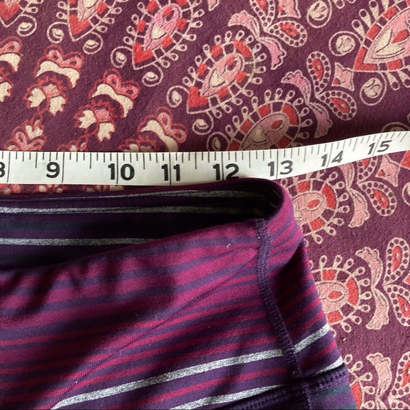 Athleta Purple Stripe Chaturanga Legging Size M - Picture 7 of 12